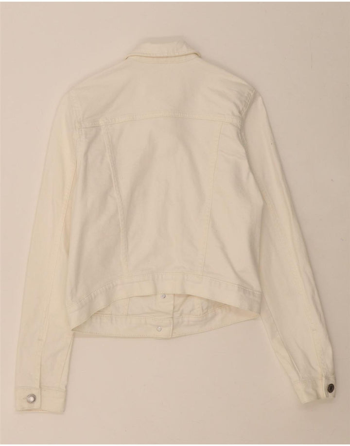H&M Girls Crop Denim Jacket 13-14 Years White Cotton Vintage H&M and Second-Hand H&M from Messina Hembry 