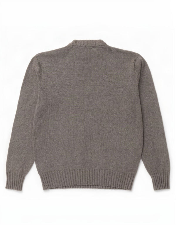 Męski sweter Chaps o luźnym kroju z okrągłym dekoltem XL, szara bawełna