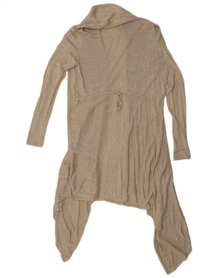 Marks & Spencer Womens Asymmetric Cardigan Sweater UK 16 Large Beige