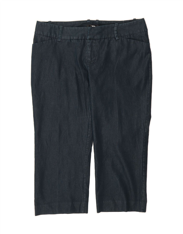 MOSSIMO Womens Straight Capri Trousers US 10 Large W32 L21 Navy Blue Vintage Mossimo and Second-Hand Mossimo from Messina Hembry 