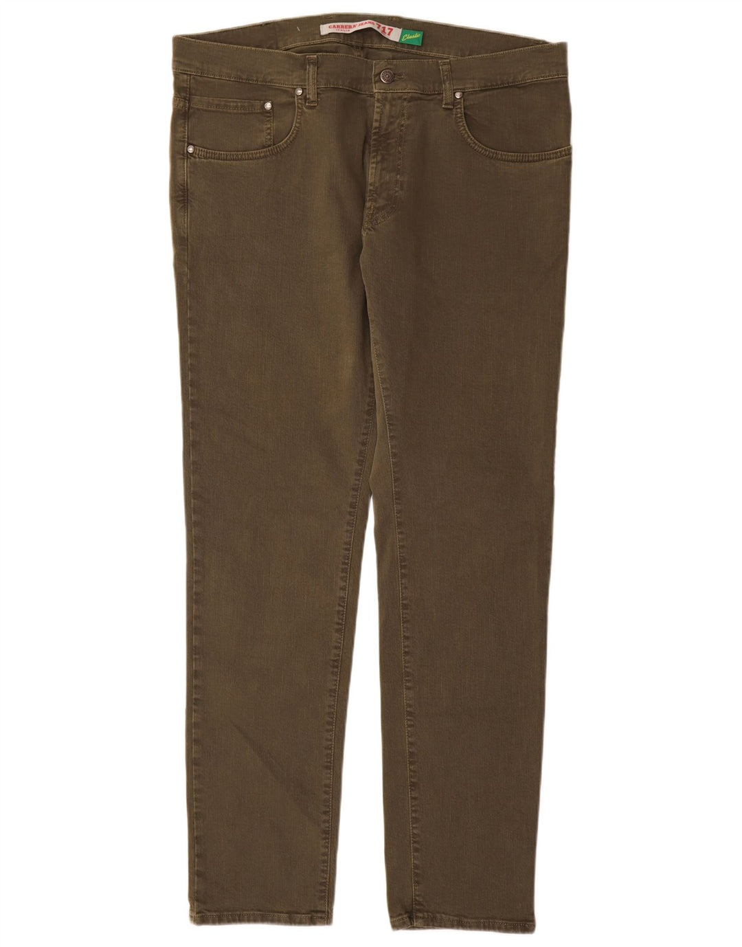 Carrera Mens 717 Slim Jeans W38 L34 Khaki Bomuld