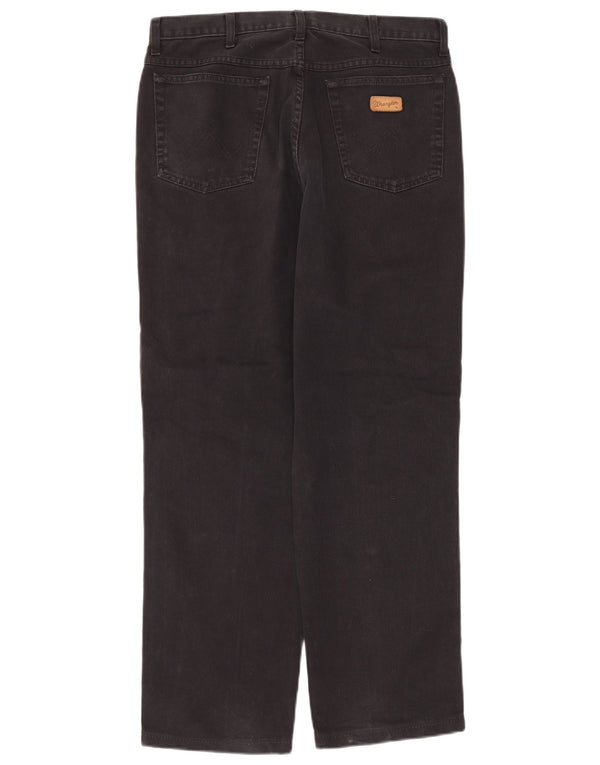 Wrangler Calça masculina reta casual W32 L30 preta