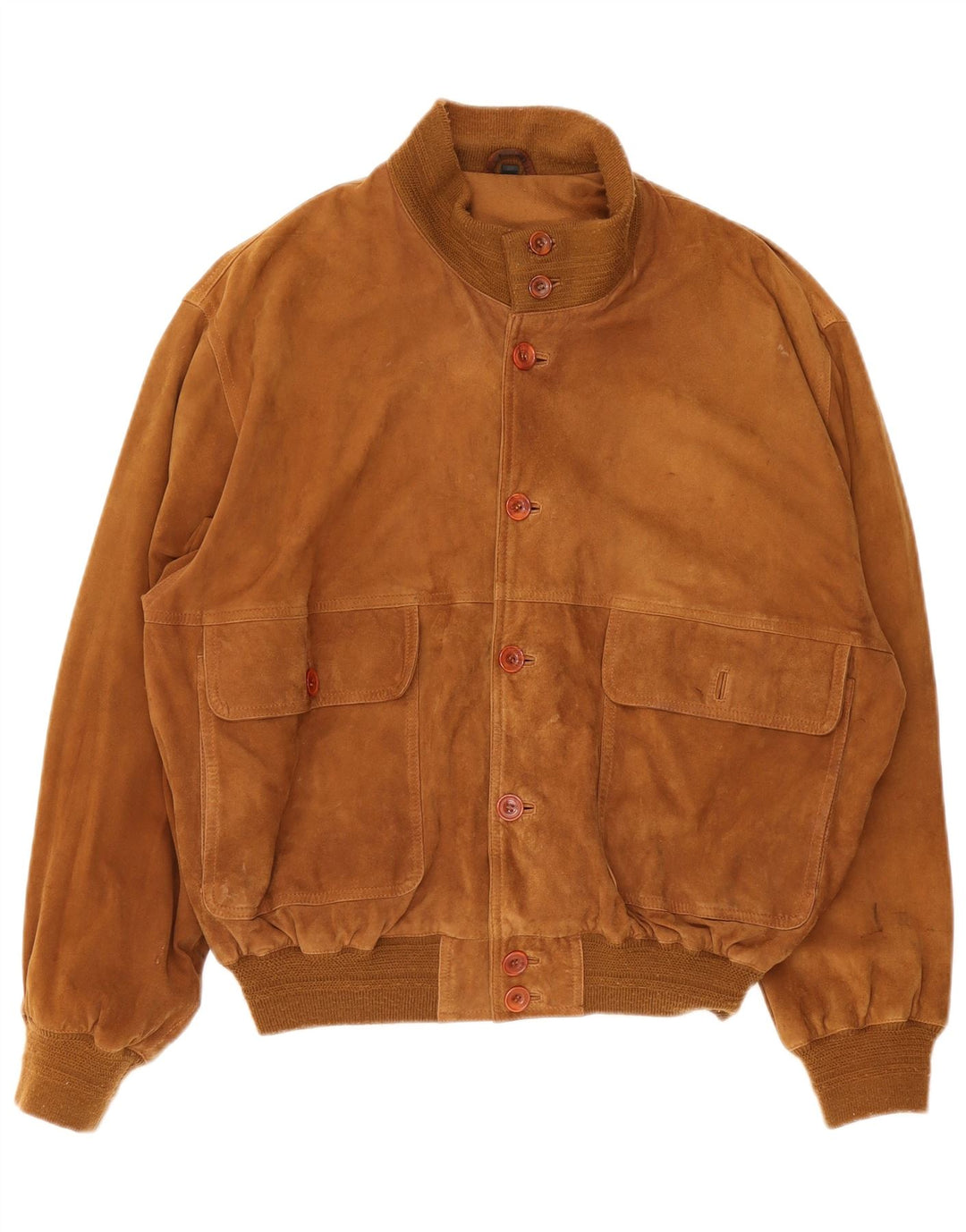Vintage męska zamszowa kurtka bomber IT 48 średni brąz