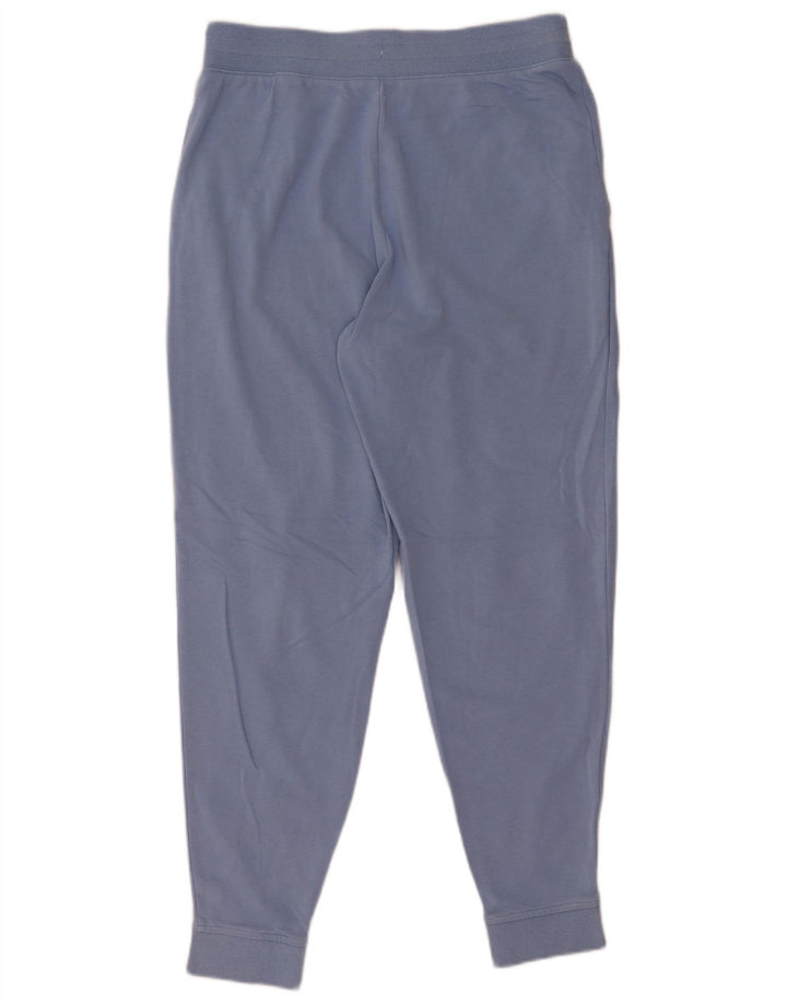 Marks & Spencer Womens Tracksuit Trousers Joggers UK 12 Medium  Blue Cotton