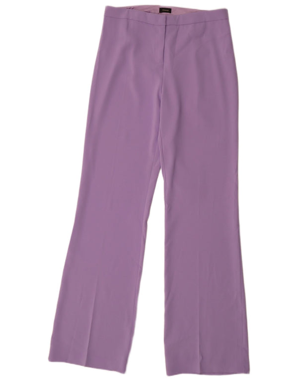 Pinko Womens Bootcut Casual Trousers UK 14 Large W34 L35 Purple Polyester