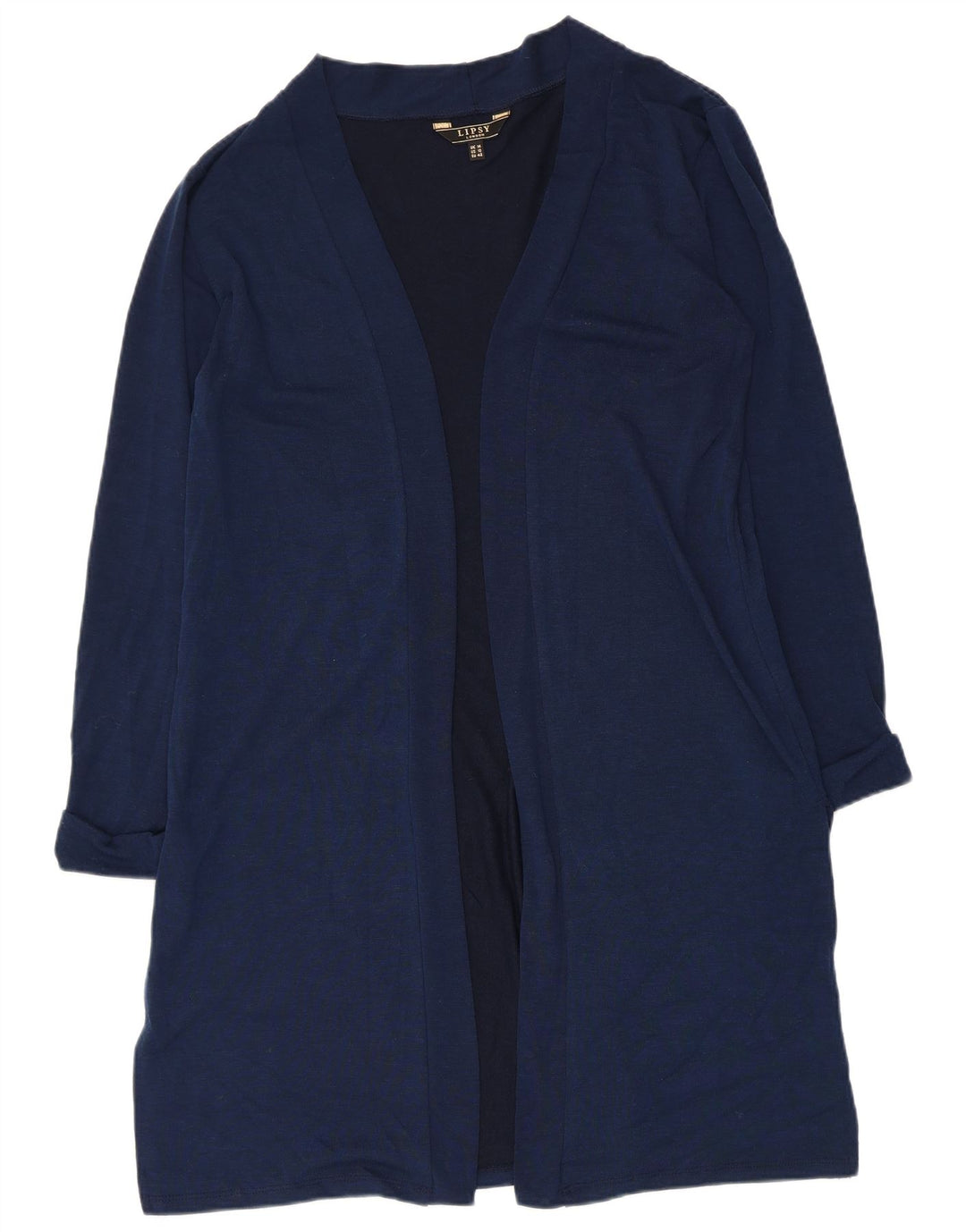 Lipsy Damen-Longline-Cardigan-Oberteil, UK-Größe 44, Größe L, Marineblau, Polyester