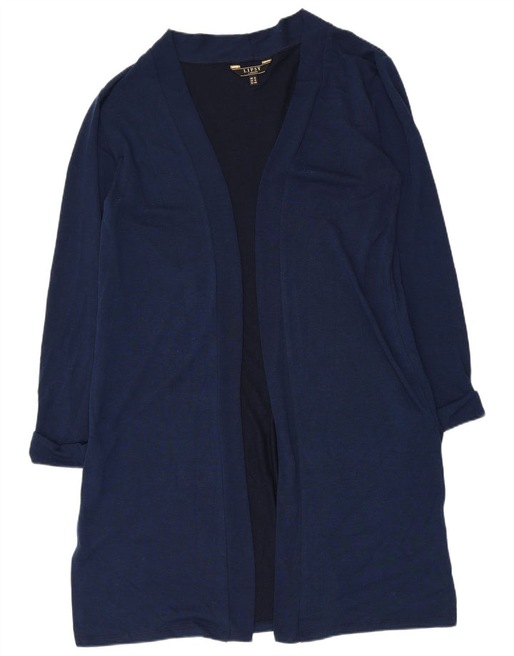 Lipsy Damen-Longline-Cardigan-Oberteil, UK-Größe 44, Größe L, Marineblau, Polyester