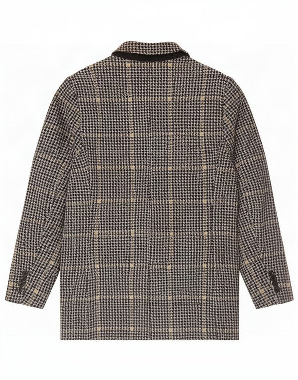 Jachetă blazer pentru bărbați Zara, cu două piepturi, UK 38 Medium Black Houndstooth