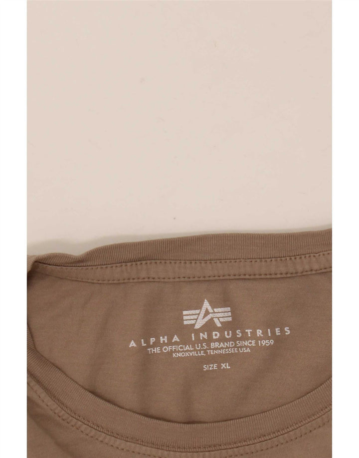 Alpha Industries Herren Grafik-T-Shirt-Oberteil XL Braun