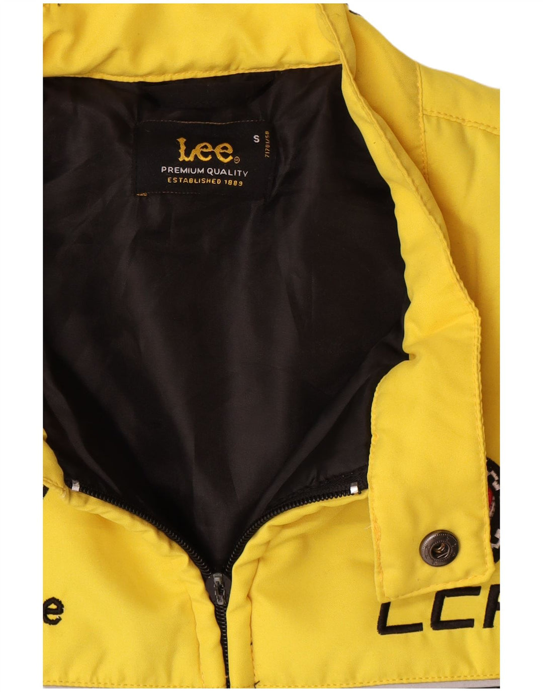 Lee Mens Graphic Quilted Gilet UK 36 Small Black Colourblock Polyester