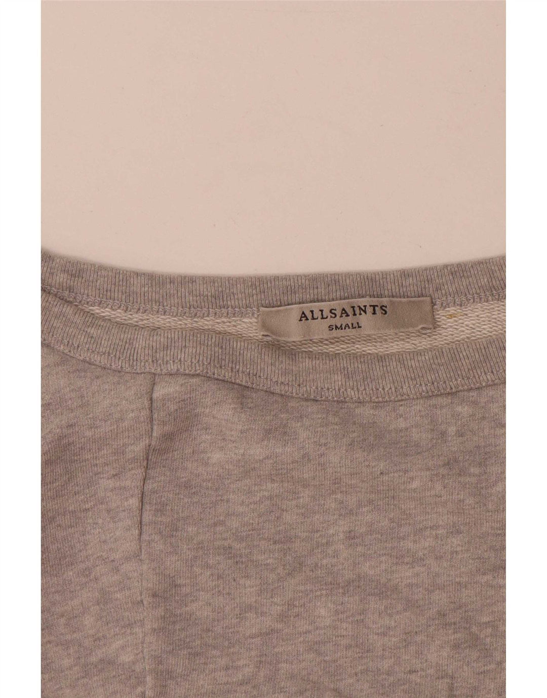 All Saints Pull-over surdimensionné pour femme UK 10 Small Gris Coton