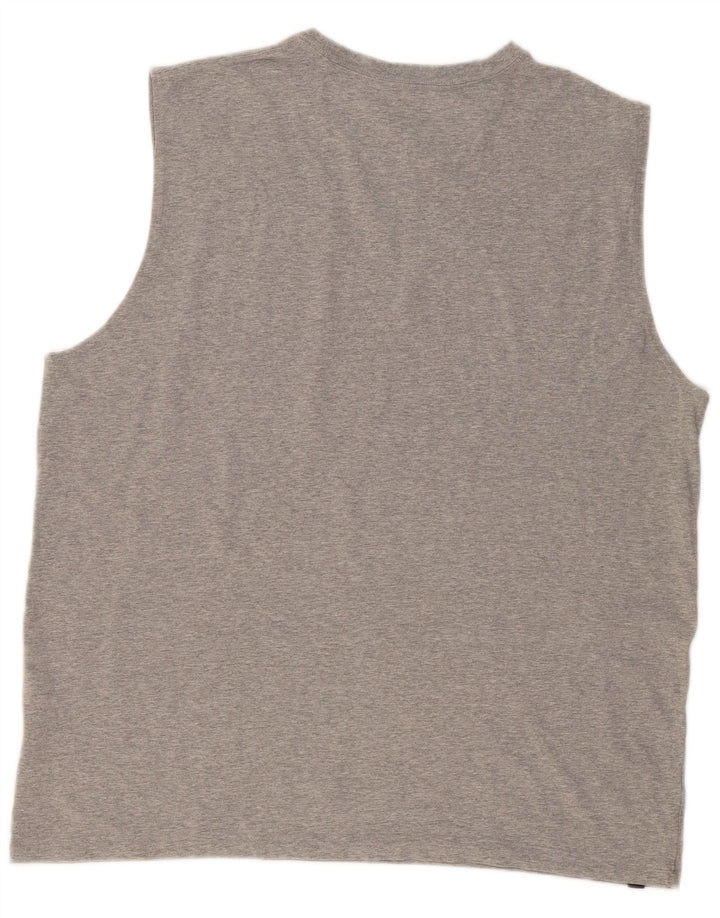 Nike Herren Weste Top 2XL Grau Baumwolle