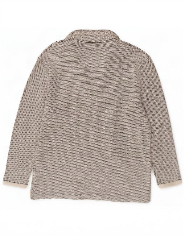 Weird Fish Sweat-shirt col zippé pour homme XL en coton gris