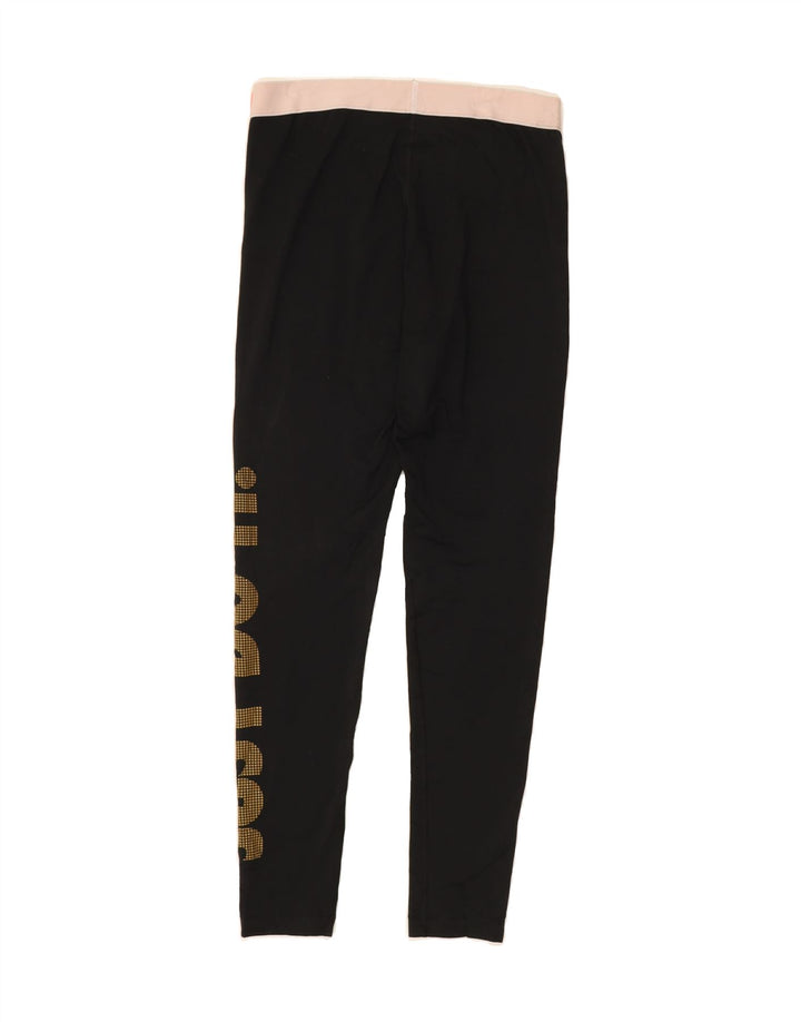 NIKE Womens Graphic Leggings UK 14 Large  Black Polyester Vintage Nike and Second-Hand Nike from Messina Hembry 