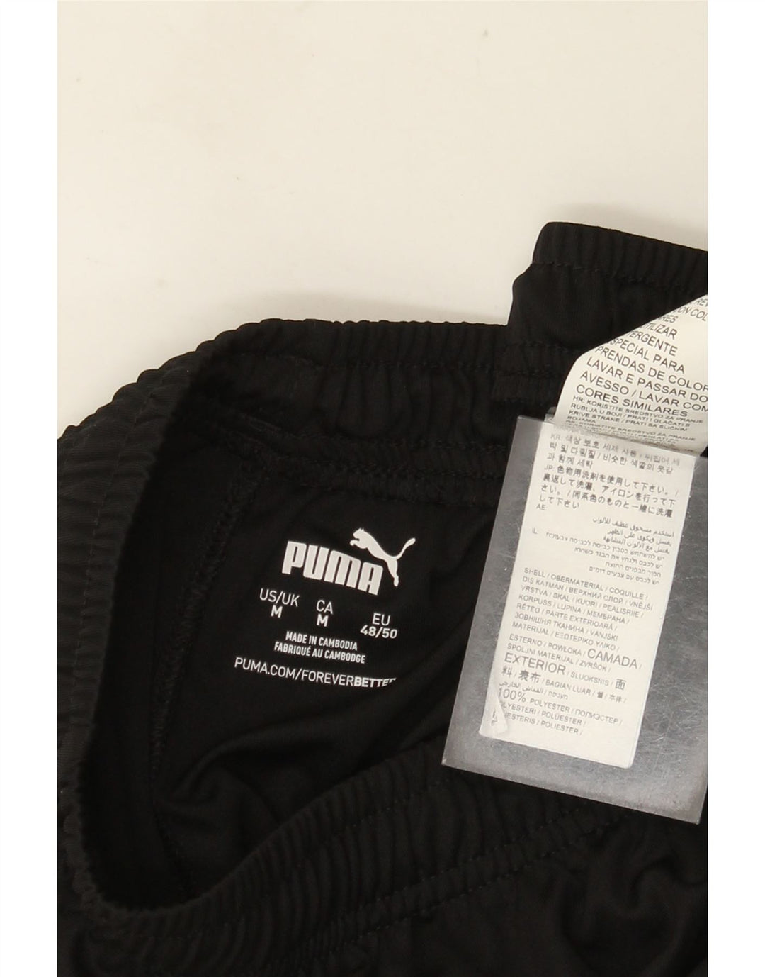 Pantaloncini sportivi da uomo PUMA medio nero in poliestere
