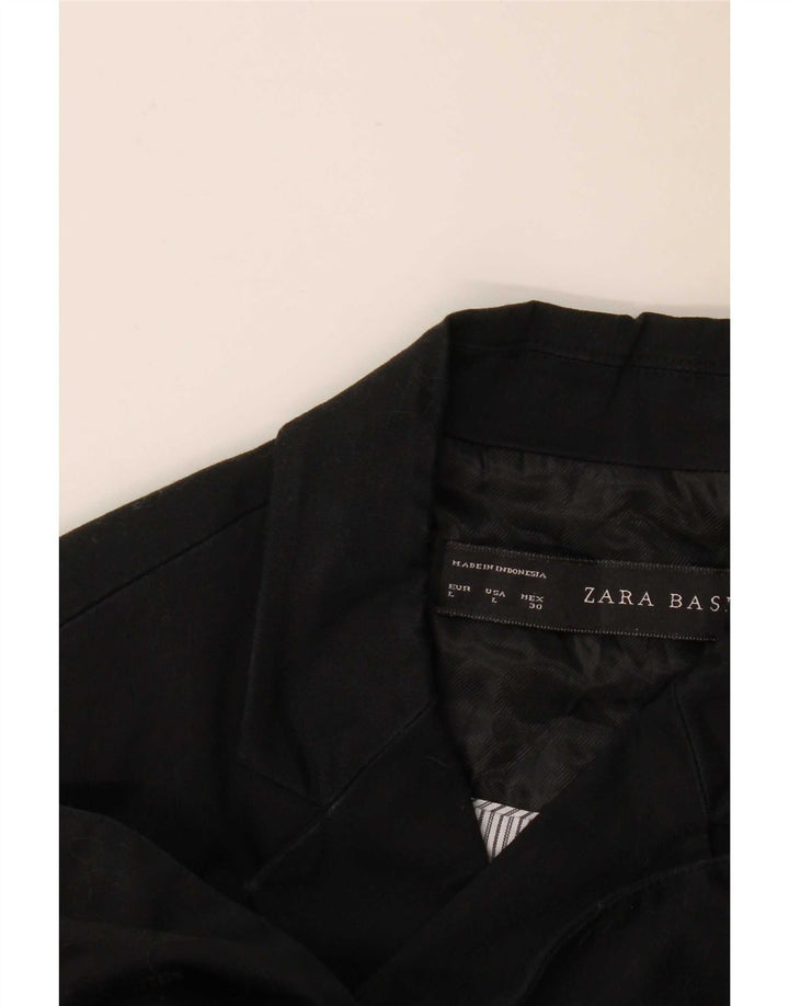 Zara Γυναικείο Μπουφάν 1 Κουμπί Blazer UK 14 Large Black