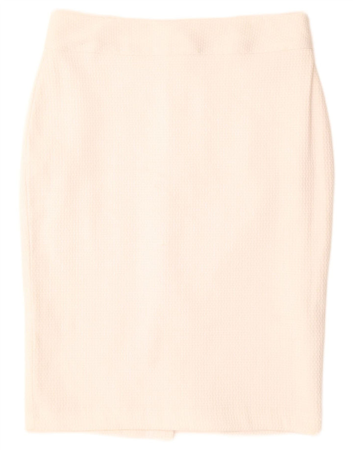 Marks & Spencer Jupe crayon pour femme UK 10 Small W30 Blanc Polyester