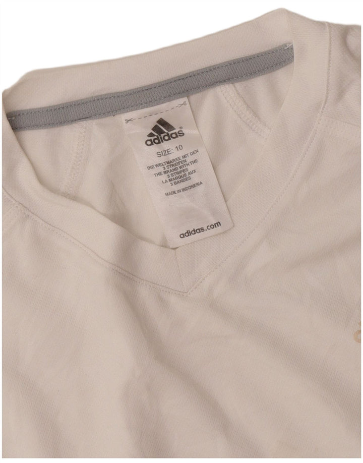 Adidas Womens Vest Top UK 10 Small White Polyester