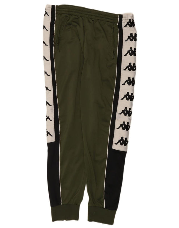 Pantaloni da tuta con grafica Kappa da uomo Joggers Large Khaki Colourblock