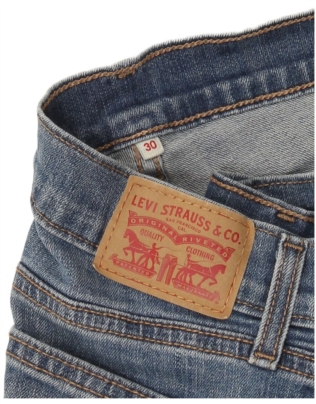 Levi's Womens Denim Shorts W30 Medium  Blue Cotton