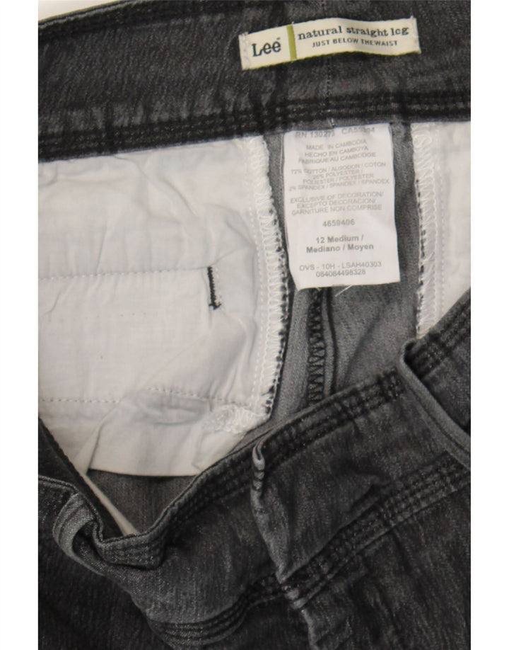LEE Womens Straight Jeans US 12 Large W32 L30 Black Cotton Vintage Lee and Second-Hand Lee from Messina Hembry 