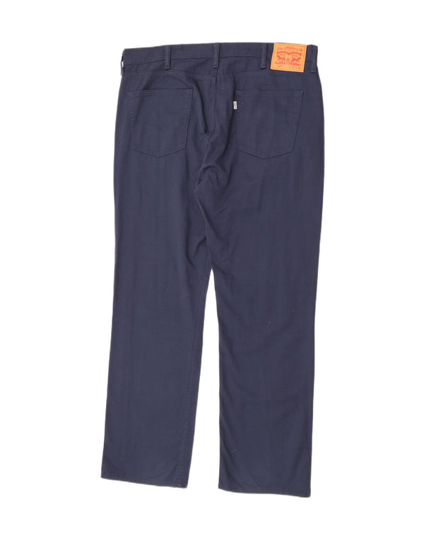 Levi's Mens 514 Straight Casual Trousers W38 L32 Navy Blue Cotton