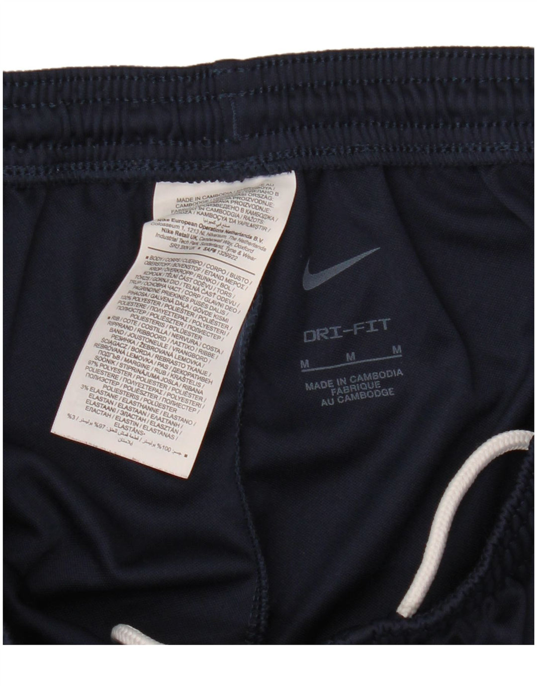 Nike Mens Dri Fit Tracksuit Trousers Medium Navy Blue Polyester