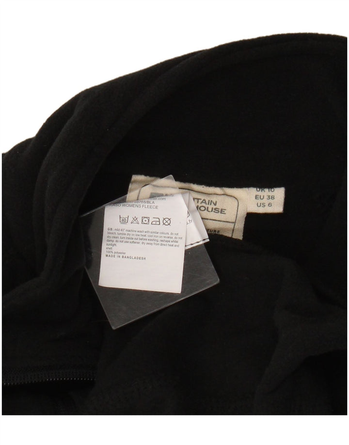Mountain Warehouse Dame Crop Fleecejakke UK 10 Lille Sort Polyester