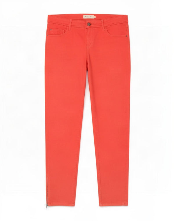 Massimo Dutti Womens Slim Jeans EU 38 Small W28 L30 Pink Cotton