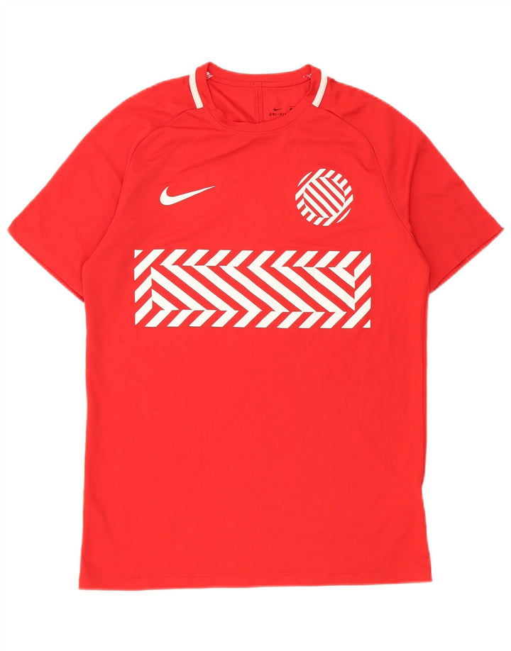 Tricou grafic Nike Dri Fit pentru bărbați Top Medium Red Geometric Poliester