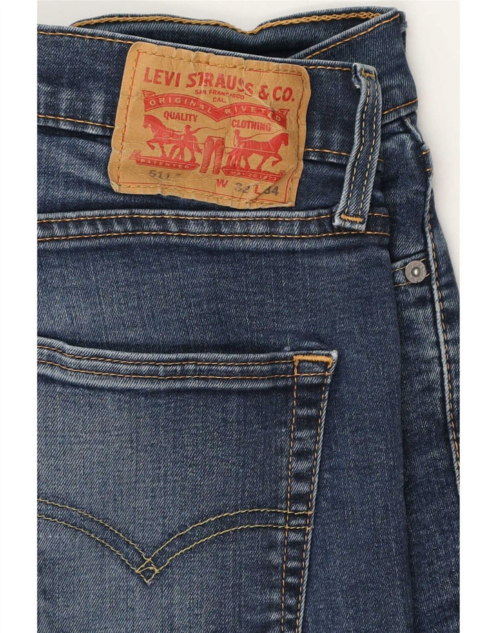 Levi's Mens 511 Slim Jeans W32 L34 Navy Blue Cotton