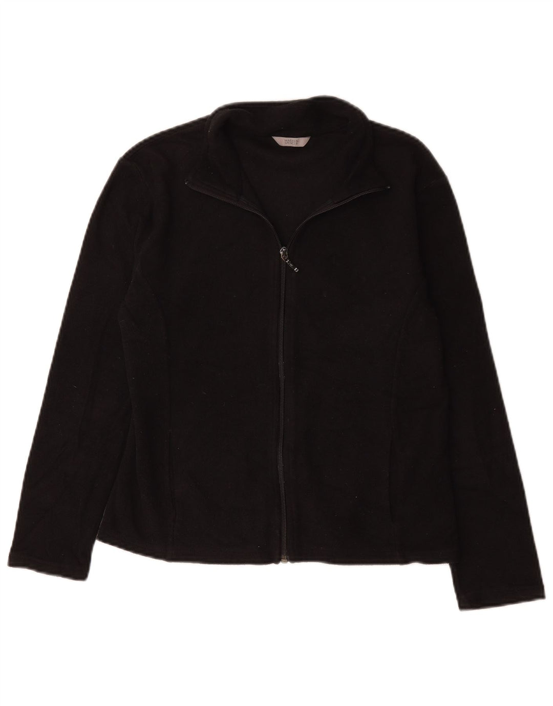 Marks & Spencer Fleecejakke til kvinder UK 12 Medium Sort Polyester