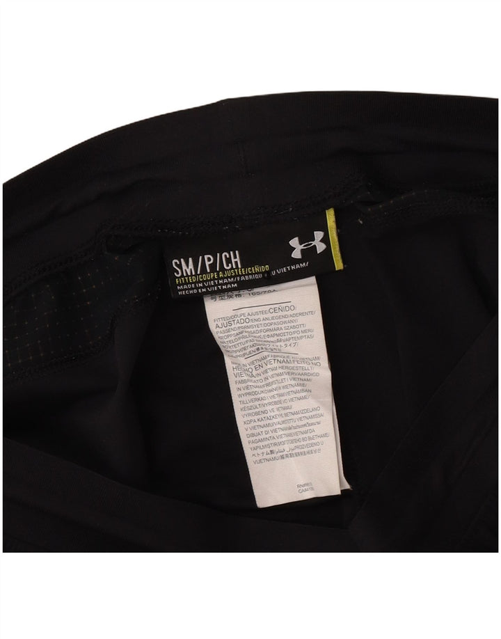 Under Armour Mens Fitted Slim Fit Leggings Pequeno Poliéster Preto