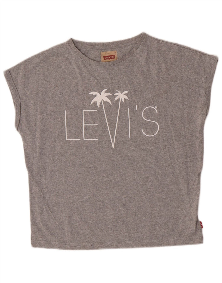 Levi's Girls Graphic T-Shirt Top 13-14 Years Grey Polyester