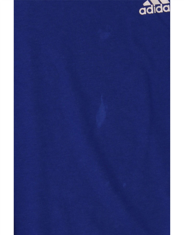 Adidas drenge T-shirt top 7-8 år blå bomuld