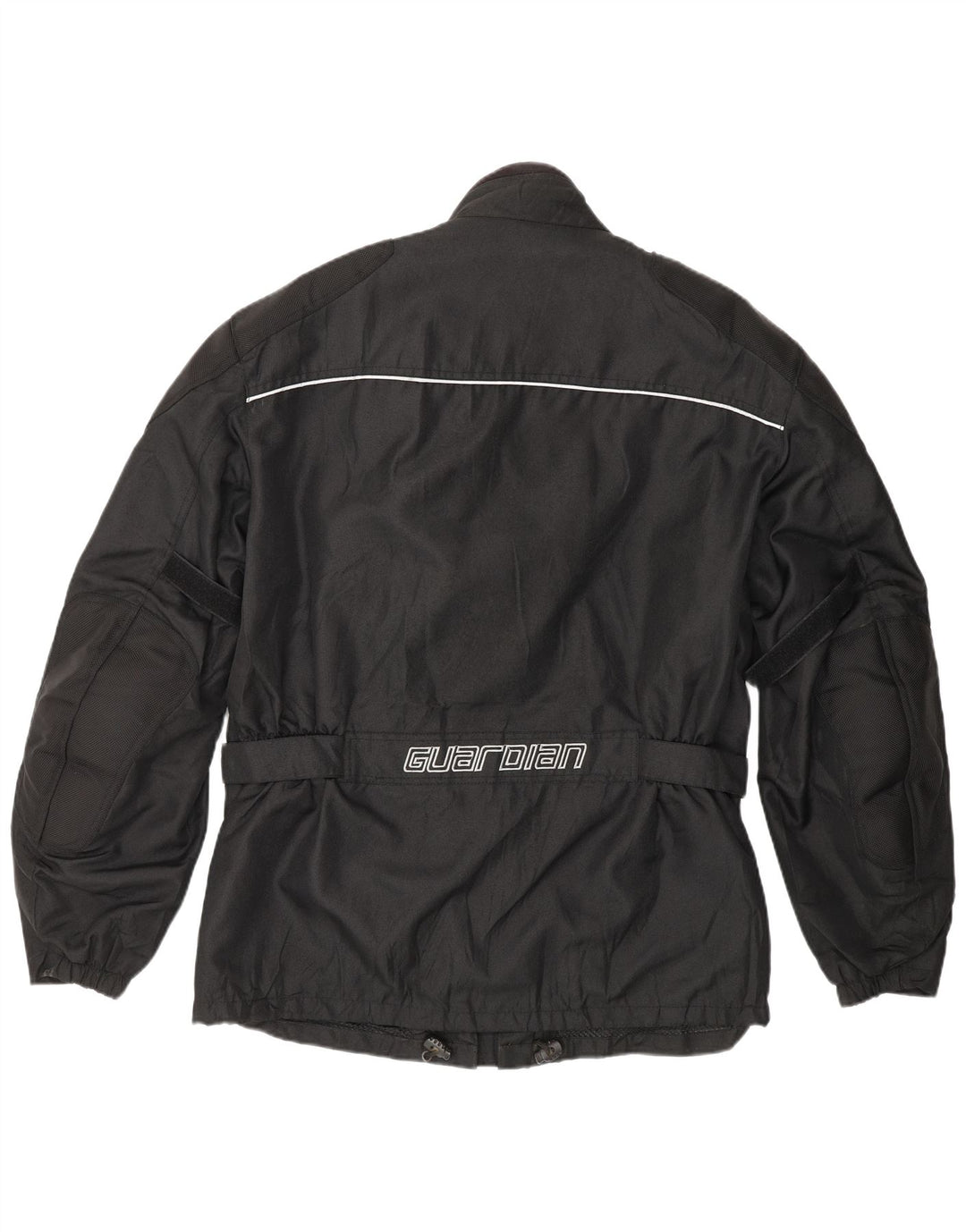 VINTAGE Mens Graphic Racer Jacket UK 40 Large Black