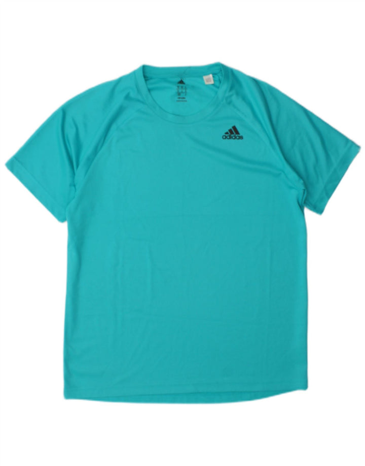 Adidas Herre Climalite T-Shirt Top Medium Turkis
