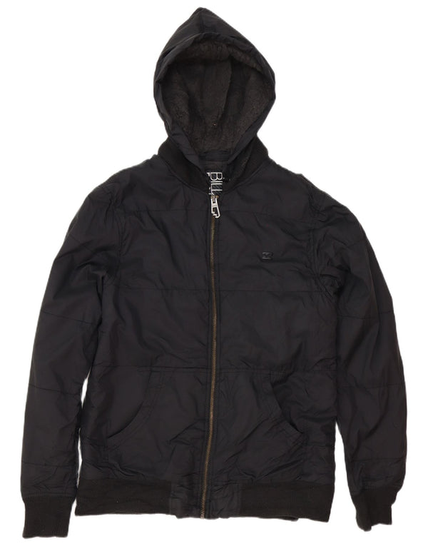Billabong Mens Hooded Padded Jacket UK 40 Large Black Polyester