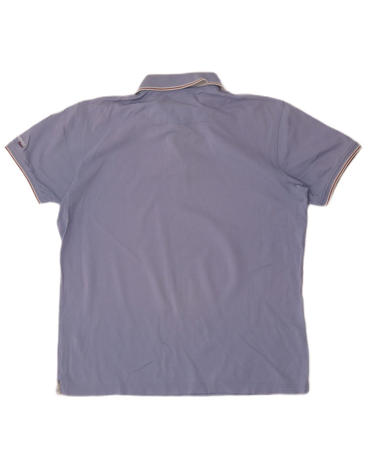 Harmont & Blaine Mens Polo Shirt 2XL Blue Cotton