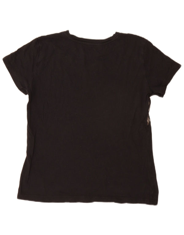 T-shirt grafica da donna Armani Exchange Top UK 14 media nera