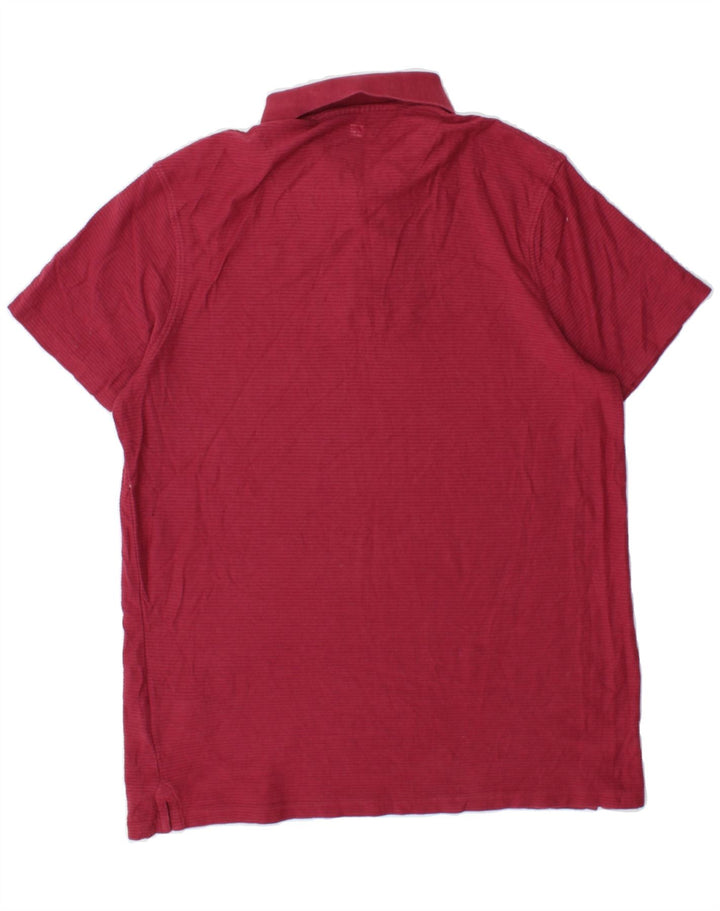 MOUNTAIN WAREHOUSE Mens Polo Shirt Medium Red Striped Cotton Vintage Mountain Warehouse and Second-Hand Mountain Warehouse from Messina Hembry 