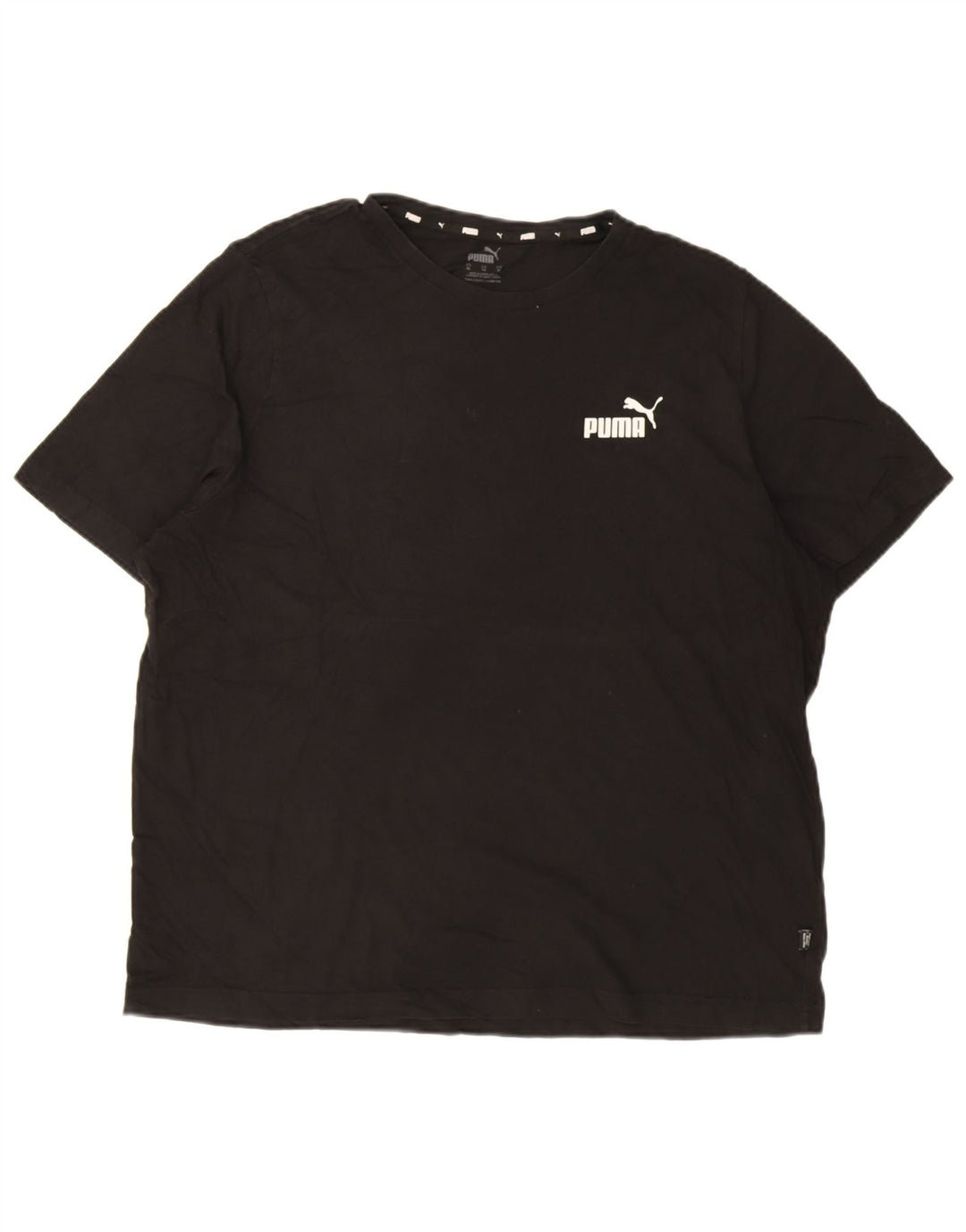 Puma Mens T-Shirt Top XL Black Cotton