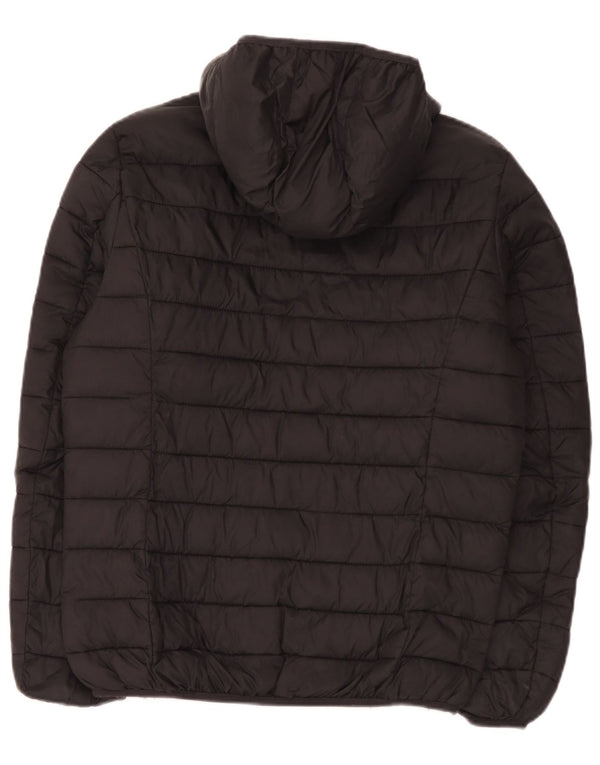 Giacca imbottita con cappuccio da donna Kappa UK 16 Large nera in poliammide