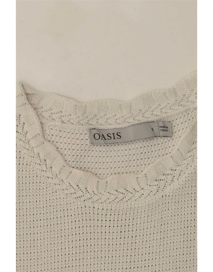 Oasis Womens Knit Vest Top UK 8 Small White