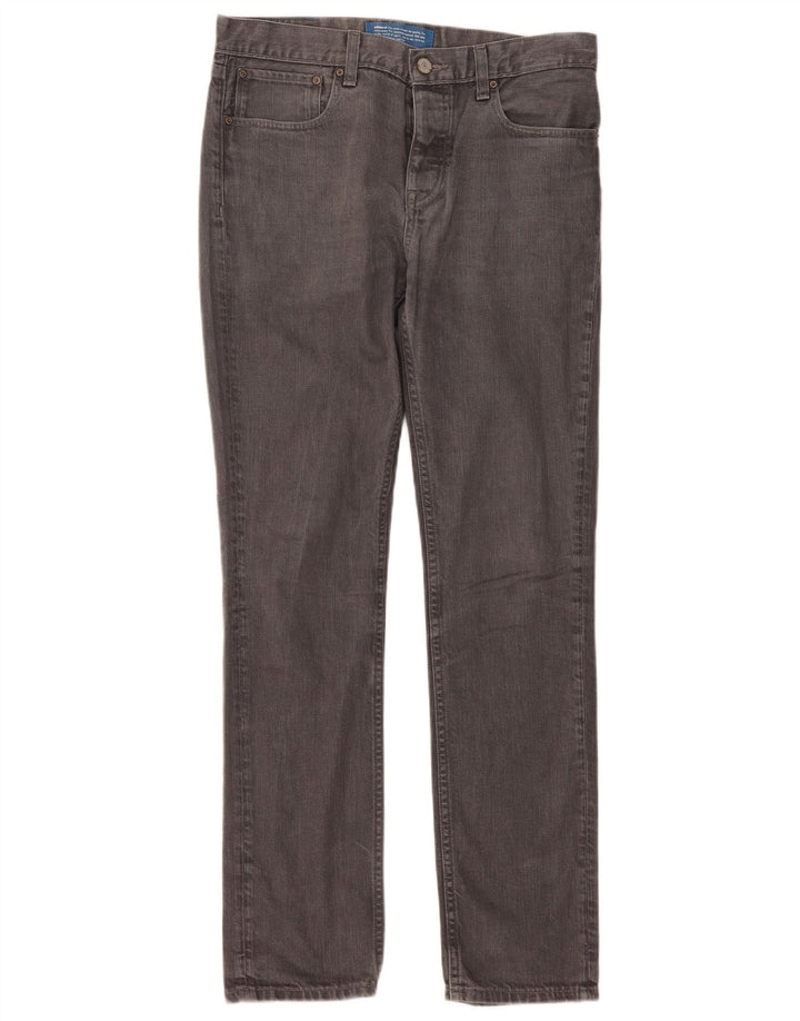 Jeans slim da uomo Adidas W34 L34 cotone grigio