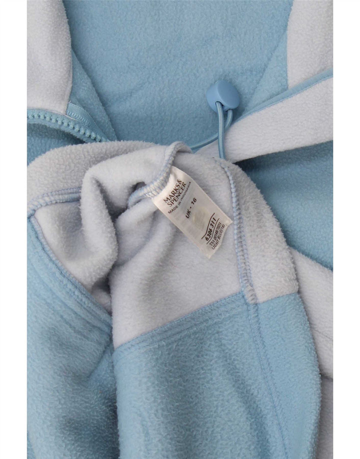 Marks & Spencer Chaqueta polar para mujer UK 46 Grande Azul Colorblock Poliéster