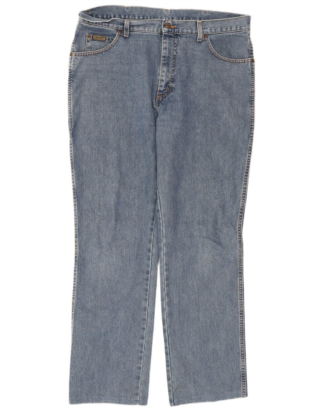 Wrangler Mens Straight Jeans W36 L32 Blue Cotton Classic