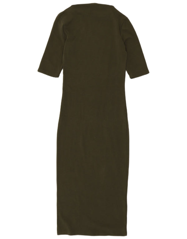 Zara Dame Maxi Dress UK 8 Small Khaki