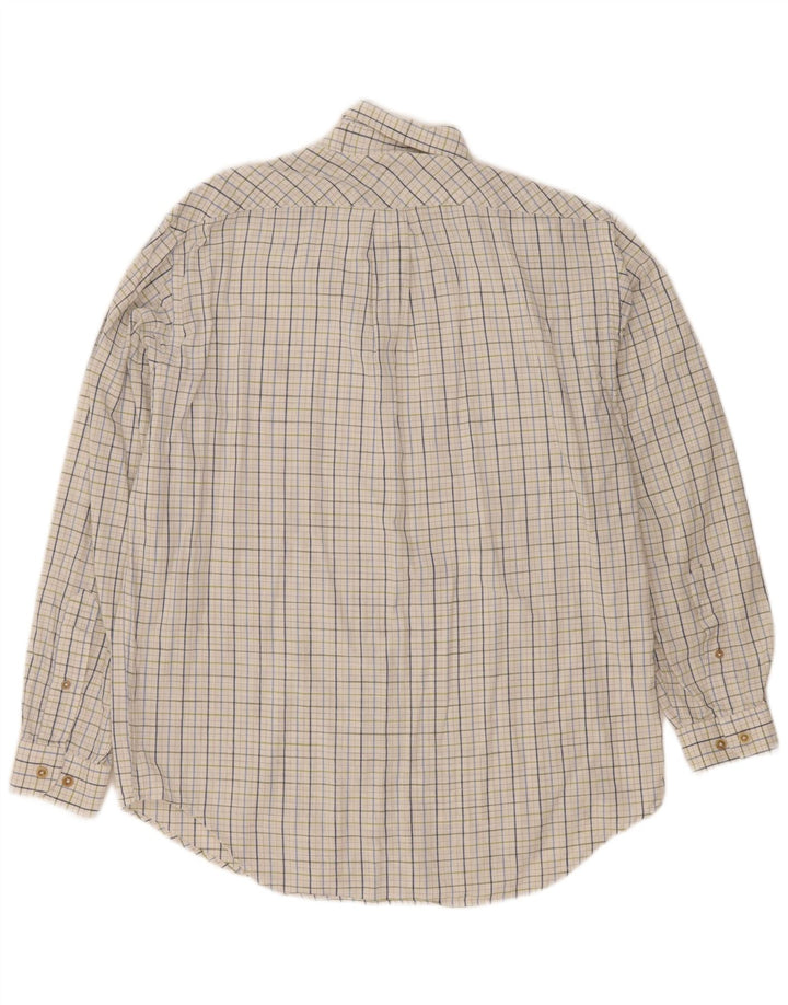 Marlboro Classics Mens Shirt Medium White Check Cotton