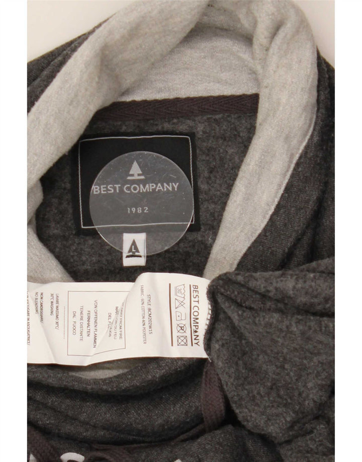 Best Company Mens Graphic Sweatshirt Jumper Large Grey Colourblock